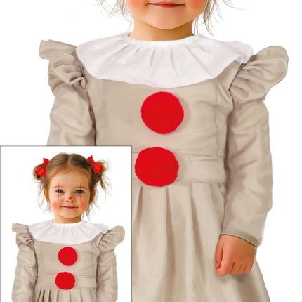Halloween Jurk Meisje Clown Met Kraag van Fiestas Guirca koop je bij Partywinkel