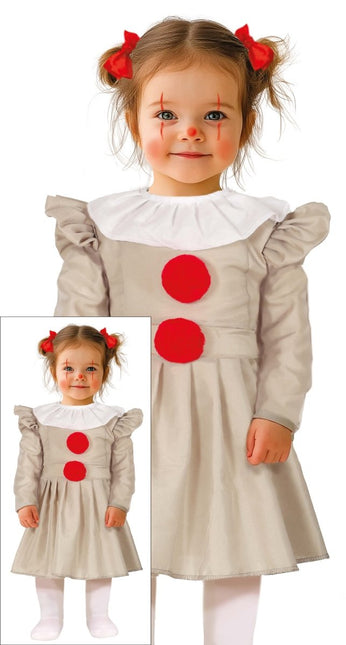 Halloween Jurk Meisje Clown Met Kraag van Fiestas Guirca koop je bij Partywinkel