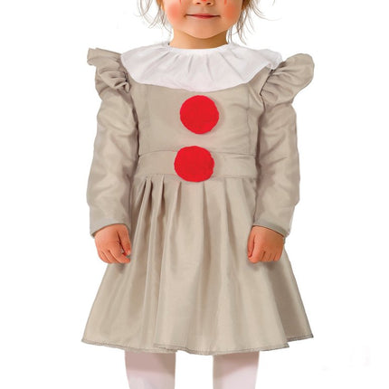 Halloween Jurk Meisje Clown Met Kraag van Fiestas Guirca koop je bij Partywinkel