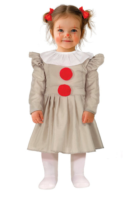 Halloween Jurk Meisje Clown Met Kraag van Fiestas Guirca koop je bij Partywinkel