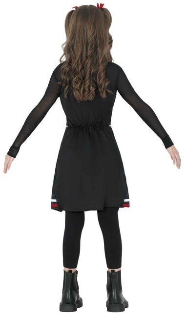 Halloween Jurk Meisje Gothic Cheerleader van Fiestas Guirca koop je bij Partywinkel