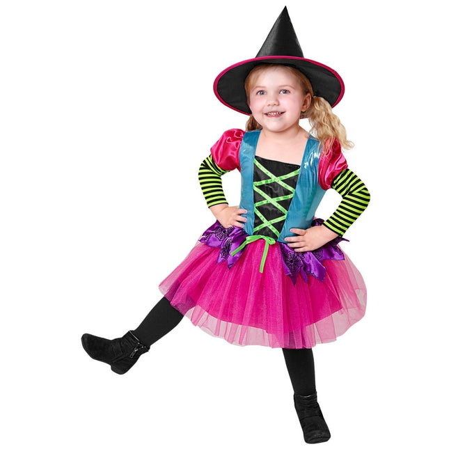 Halloween Jurk Meisje Heks 2 delig van Widmann koop je bij Partywinkel