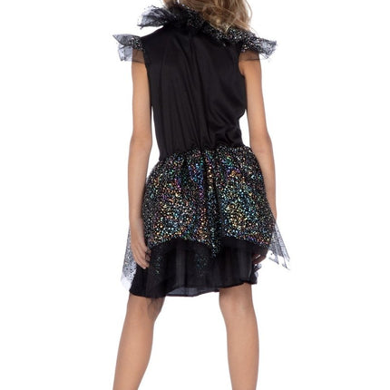 Halloween Jurk Meisje Skelet Met Steentjes van Wilbers & Wilbers koop je bij Partywinkel