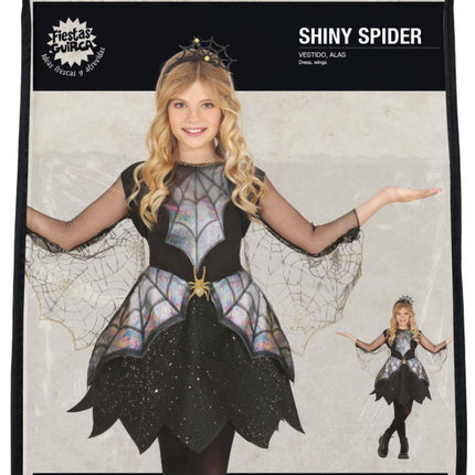 Halloween Jurk Meisje Spinnenwebben En Spin van Fiestas Guirca koop je bij Partywinkel