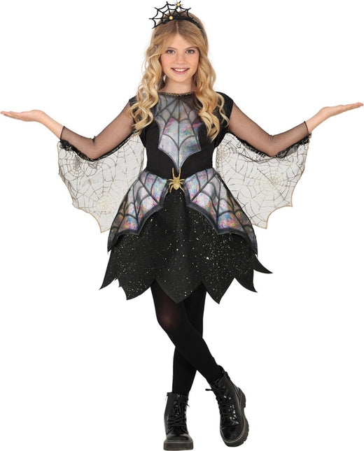 Halloween Jurk Meisje Spinnenwebben En Spin van Fiestas Guirca koop je bij Partywinkel