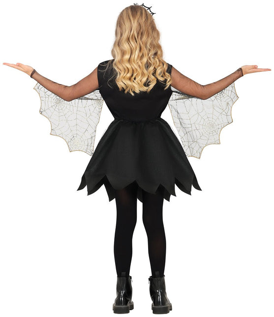 Halloween Jurk Meisje Spinnenwebben En Spin van Fiestas Guirca koop je bij Partywinkel