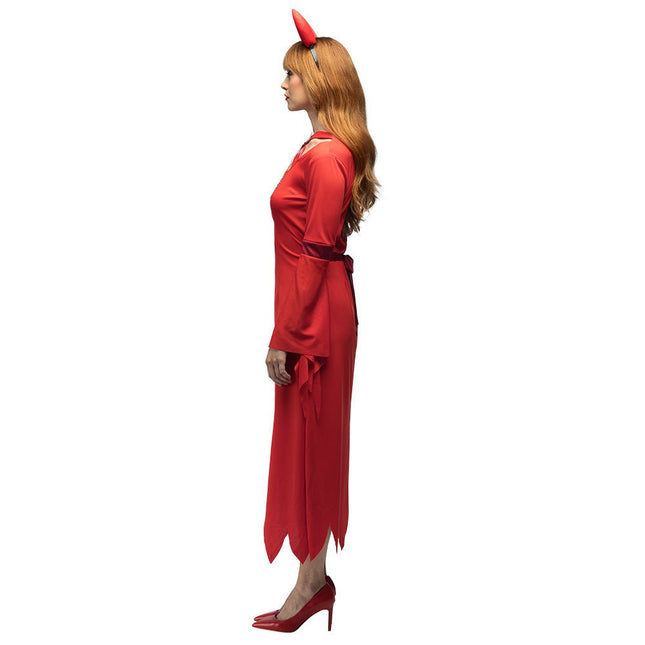 Halloween Jurk Rood Dames Duivel van Boland koop je bij Partywinkel