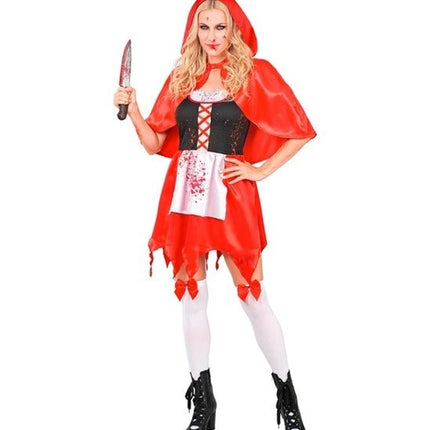 Halloween Jurk Rood Dames Zombie Roodkapje van Widmann koop je bij Partywinkel
