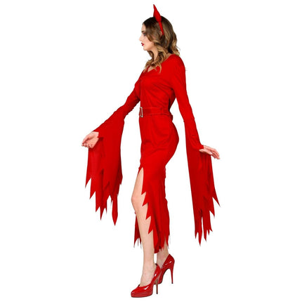 Halloween Jurk Rood Duivel 2 delig van Widmann koop je bij Partywinkel
