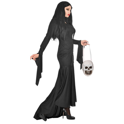 Halloween Jurk Zwart Dames Mortisia van Widmann koop je bij Partywinkel