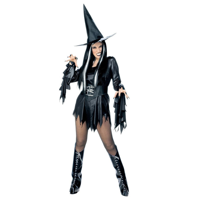 Halloween Jurk Zwart Dames Sexy Heks van Widmann koop je bij Partywinkel