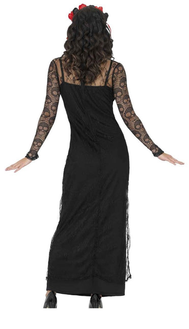 Halloween Jurk Zwart Dames Skelet van Fiestas Guirca koop je bij Partywinkel