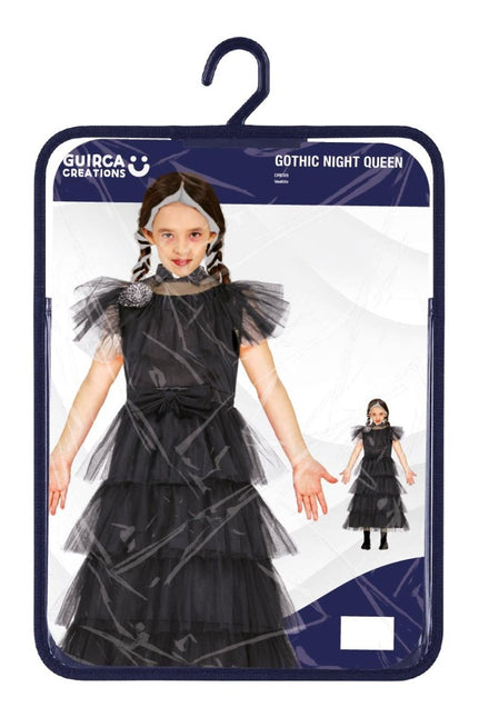 Halloween Jurk Zwart Kind Gotic Queen van Fiestas Guirca koop je bij Partywinkel