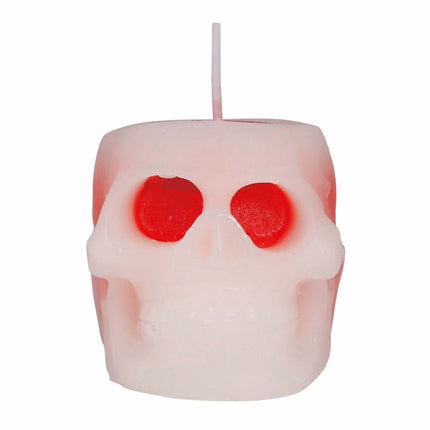 Halloween Kaars Bloederig Schedel 6cm van Fiestas Guirca koop je bij Partywinkel