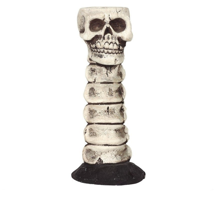 Halloween Kaarsenhouder Schedel 17cm van Fiestas Guirca koop je bij Partywinkel