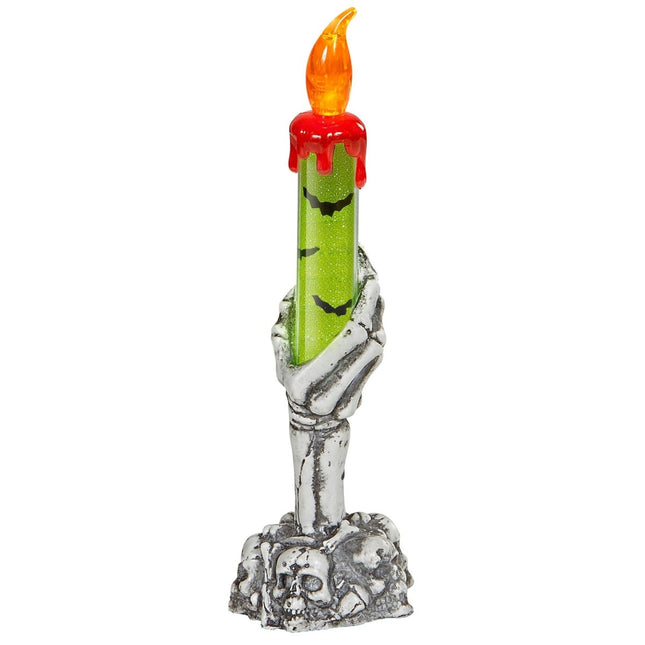 Halloween Kaarsenhouder Skelet Hand van Widmann koop je bij Partywinkel