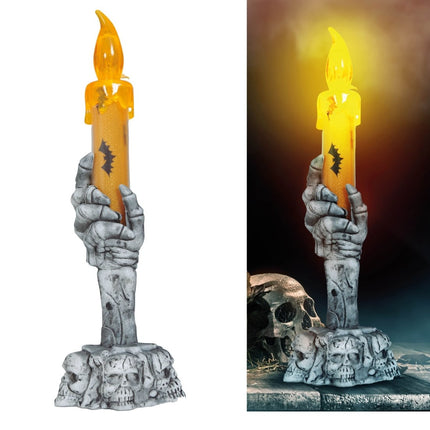 Halloween Kandelaar Met Led Kaars 15cm van Fiestas Guirca koop je bij Partywinkel