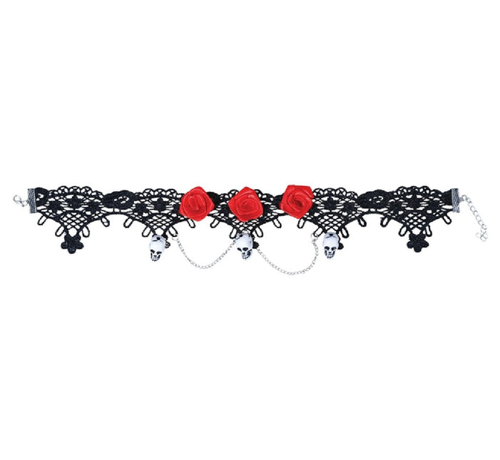 Halloween Ketting Doodshoofd Rozen van Fiestas Guirca koop je bij Partywinkel