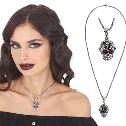 Halloween Ketting Doodskop 5,5cm van Fiestas Guirca koop je bij Partywinkel