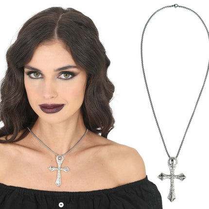 Halloween Ketting Kruis 6,5cm van Fiestas Guirca koop je bij Partywinkel