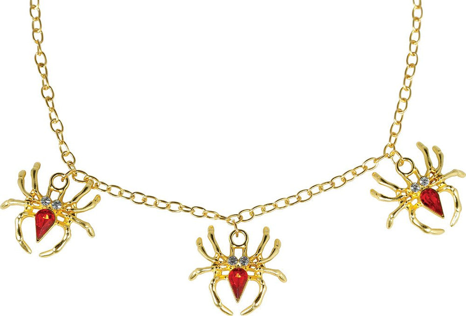 Halloween Ketting Spinnen Metaal van Fiestas Guirca koop je bij Partywinkel