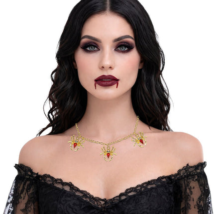 Halloween Ketting Spinnen Metaal van Fiestas Guirca koop je bij Partywinkel