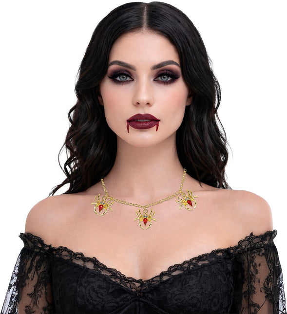 Halloween Ketting Spinnen Metaal van Fiestas Guirca koop je bij Partywinkel