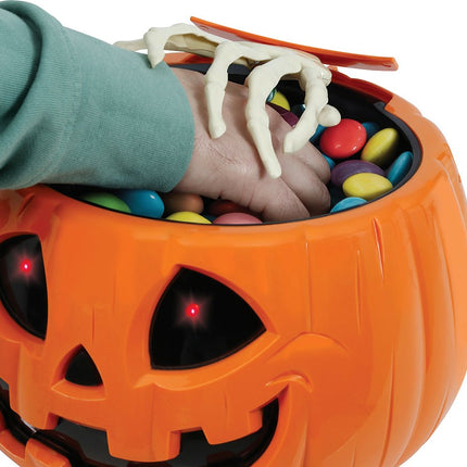 Halloween Kom Pompoen Licht, Geluid En Beweging 15cm van Fiestas Guirca koop je bij Partywinkel