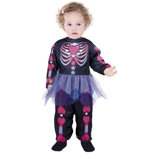 Halloween Kostuum Baby Skelet Roze van Fiestas Guirca koop je bij Partywinkel