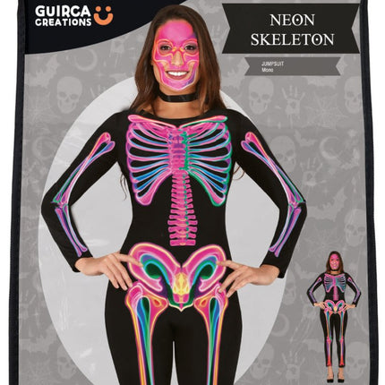 Halloween Kostuum Dames Neon Skelet van Fiestas Guirca koop je bij Partywinkel