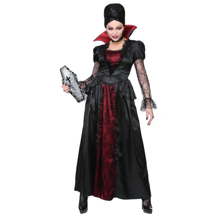 Halloween Kostuum Dames Vampier Met Choker van Widmann koop je bij Partywinkel
