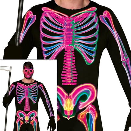 Halloween Kostuum Heren Neon Skelet van Fiestas Guirca koop je bij Partywinkel