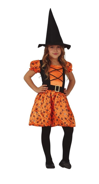 Halloween Kostuum Meisje Heks Pompoen van Fiestas Guirca koop je bij Partywinkel