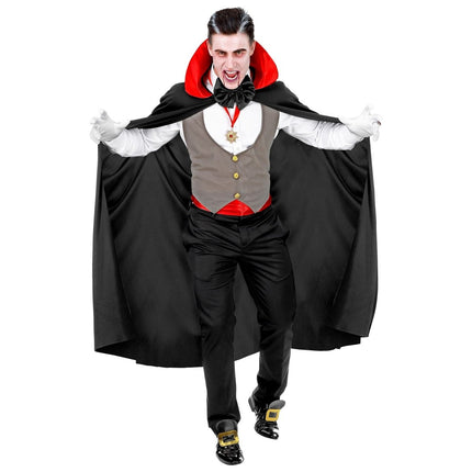 Halloween Kostuum Rood Zwart Heren Vampier van Widmann koop je bij Partywinkel