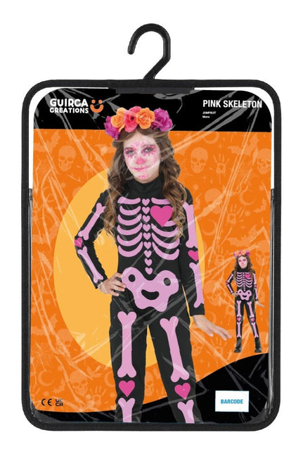 Halloween Kostuum Roze Meisje Skelet van Fiestas Guirca koop je bij Partywinkel