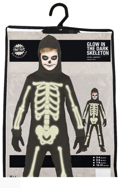 Halloween Kostuum Skelet Glow In The Dark Kind van Fiestas Guirca koop je bij Partywinkel