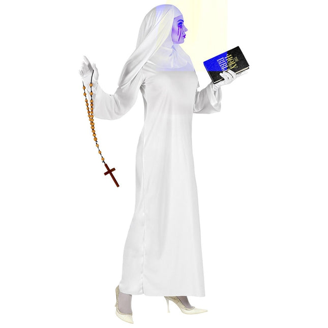 Halloween Kostuum Wit Dames Non Geest van Widmann koop je bij Partywinkel