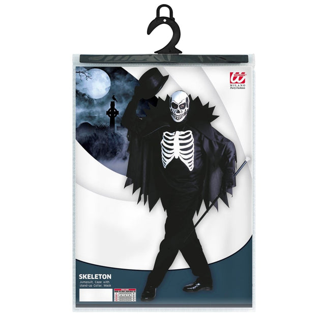 Halloween Kostuum Wit Zwart Skelet van Widmann koop je bij Partywinkel