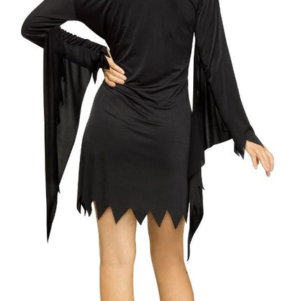 Halloween Kostuum Zwart Dames Geest Face Aged van Ghostface koop je bij Partywinkel