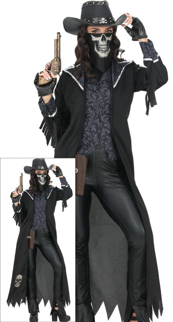 Halloween Kostuum Zwart Dames Gothic Cowgirl van Fiestas Guirca koop je bij Partywinkel