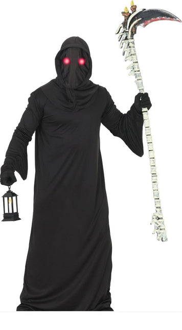 Halloween Kostuum Zwart Heren Donker Rode Ogen Met Licht van Fiestas Guirca koop je bij Partywinkel
