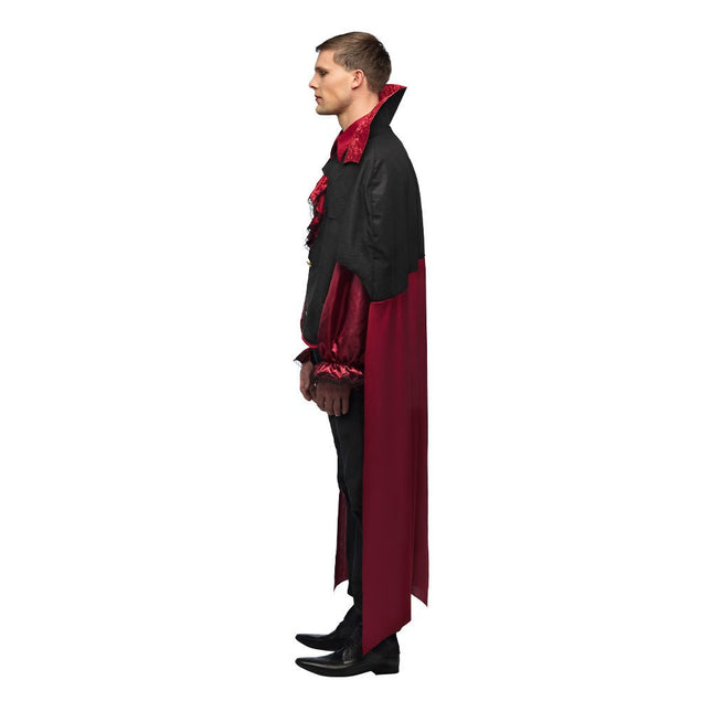 Halloween Kostuum Zwart Rood Vampier van Boland koop je bij Partywinkel