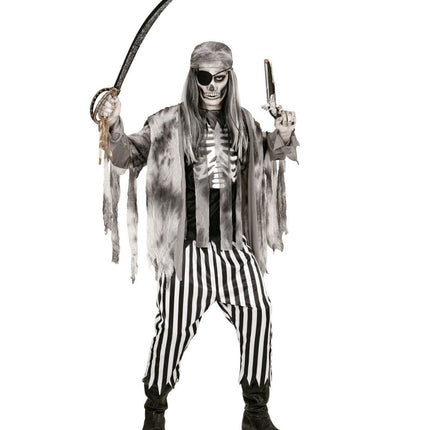 Halloween Kostuum Zwart Wit Heren Spook Piraat van Widmann koop je bij Partywinkel
