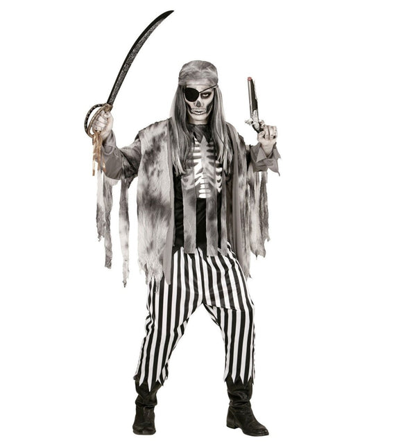 Halloween Kostuum Zwart Wit Heren Spook Piraat van Widmann koop je bij Partywinkel