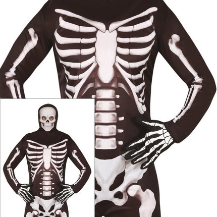 Halloween Kostuum Zwart Wit Skelet 2 delig van Fiestas Guirca koop je bij Partywinkel