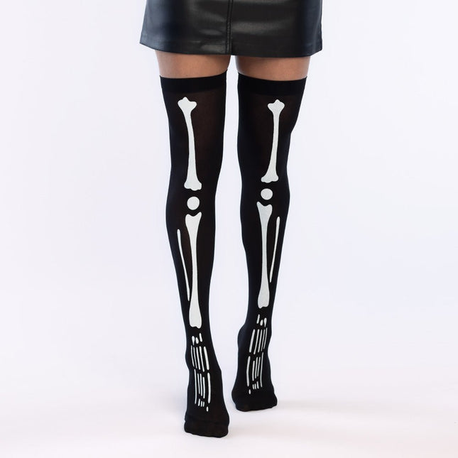 Halloween Kousen Zwart Wit Botten van Boland koop je bij Partywinkel