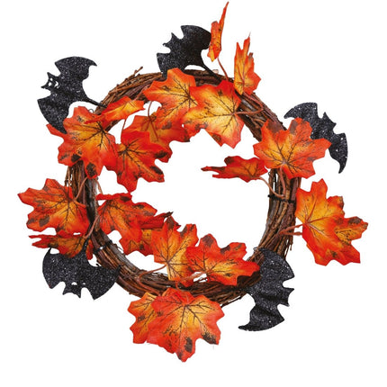 Halloween Kroon Bladeren 30cm van Fiestas Guirca koop je bij Partywinkel