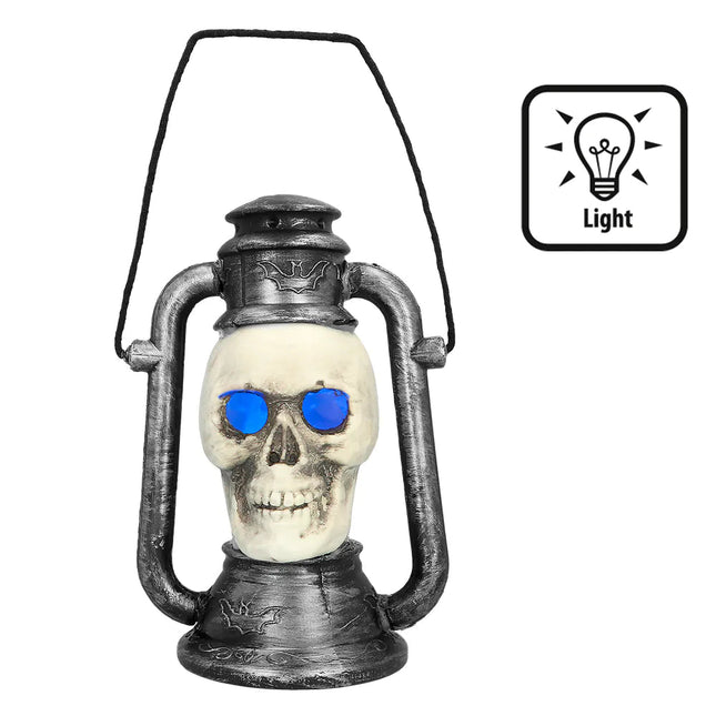 Halloween Lantaarn Schedel 26cm van Boland koop je bij Partywinkel