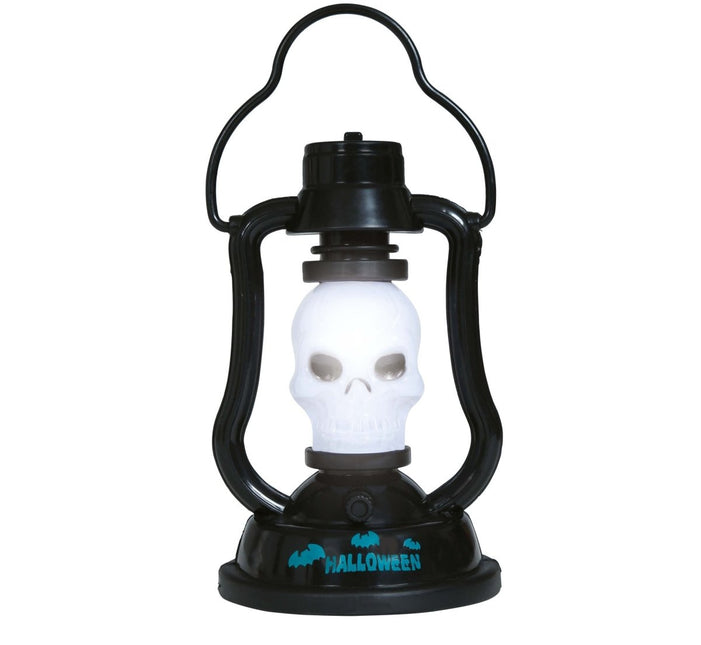 Halloween Lantaarn Schedel Met Licht En Geluid 15cm van Fiestas Guirca koop je bij Partywinkel
