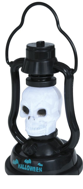 Halloween Lantaarn Schedel Met Licht En Geluid 15cm van Fiestas Guirca koop je bij Partywinkel
